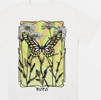 Rvca Womens Baggie Organic Tee In White