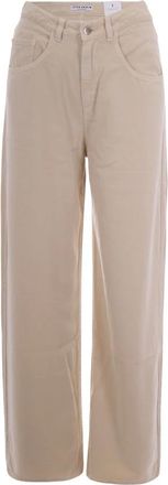 Icon Denim Los Angeles Poppy Wide Jeans - Dames - Loose Fit Jeans - Beige - W29 - Katoen - Jeans