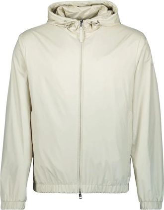 Moncler Domene Windbreaker - Heren - Zomerjassen - Wit - XL - Katoen - Jassen