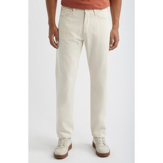 Mavi Zach Straight Leg Cotton & Linen Jeans in Ecru Linen Denim at Nordstrom, Size 34 X 32