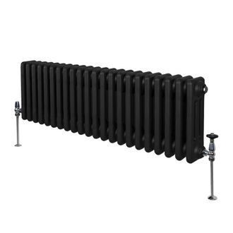 MonsterShop Traditional 3 Column Radiator - 300 x 1012mm - Black