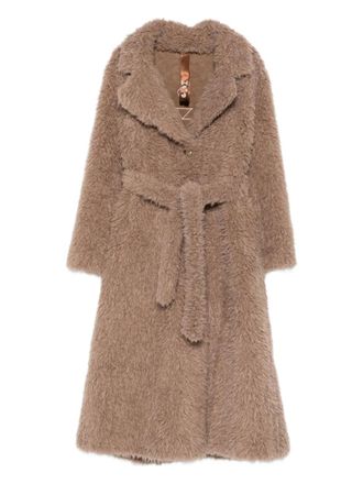 Glox belted coat - women - Polyester - 40 - Brown