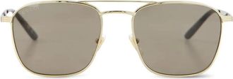 Gucci pilot-frame sunglasses - men - Acetate/Metal - One Size - Gold