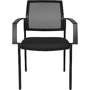 Topstar Silla Apilable De Malla 4 Patas Ue 2 Unid Asiento Negro