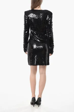 Max Mara SPORTMAX Vestito in Paillettes PINETA con Scollo a V Max Mara