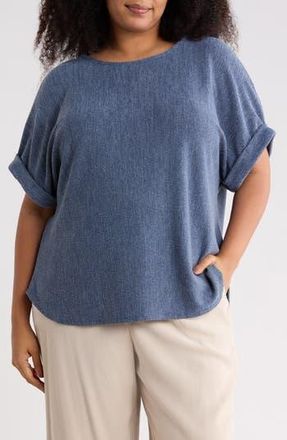 Max Studio Dolman Short Sleeve Top in New Blue at Nordstrom Rack, Size 3X