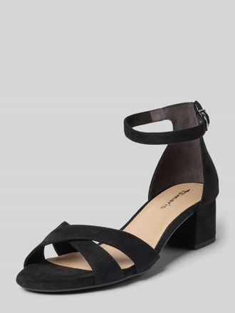 Tamaris Tamaris Sandaletten mit Velourslederoptik in Black, Gr&ouml;&szlig;e 36