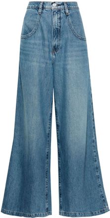 Frame Denim Skater high-rise wide-leg jeans - women - Regenerative Cotton/Recycled Cotton - 30 - Blue