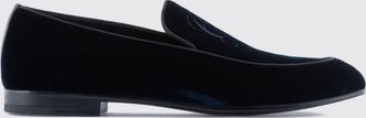 Giorgio Armani Cotton Velvet Loafers with Embroidered Logo