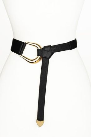 Raina Sheila Knot Leather Belt in Black at Nordstrom, Size Medium