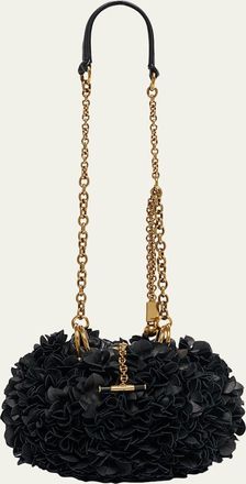 Chlo&eacute; Plisse Ruffle Leather Shoulder Bag