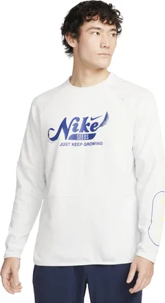 Nike Dri-FIT Fleece Fitness Crewneck Sweatshirt Asia Sizing Photon Dust Blue FN3290-025