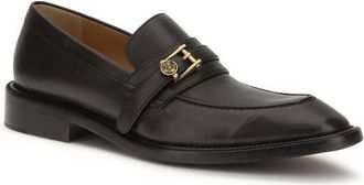 Versace Mens Black Calf Leather Bos Taurus Slip-On Loafers