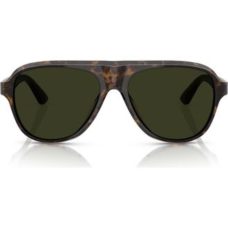Oliver Peoples 57mm Paul Newman Polarized Shield Sunglasses in Walnut Tortoise /G-15 Polar at Nordstrom