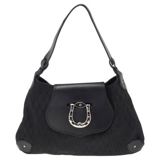 Aigner Black Signature Canvas And Leather Hobo