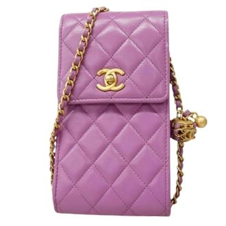 Chanel Pre-owned Cross Body Bags, female, Purple, Size: ONE SIZE Pre-owned Vintage Shoulder Bag