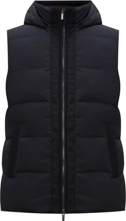 PESERICO Gilet met capuchon en rits - Heren - Bodywarmers - Blauw - L - Polyester - Jassen