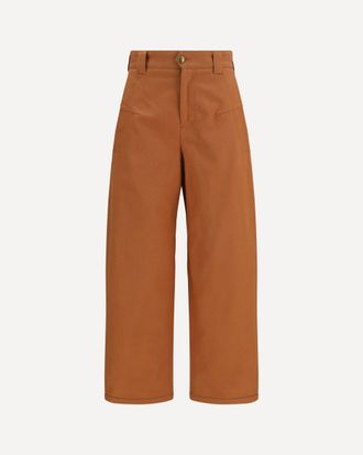 Chlo&eacute; Pantaloni a botte in tela di cotone Woman 38