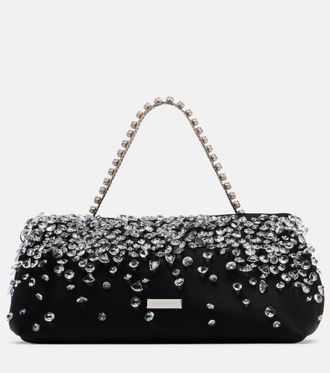 Aquazzura Constellation Mini satin top-handle bag