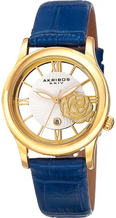 Akribos XXIV Akribos Xxiv Womens Genuine Leather Watch
