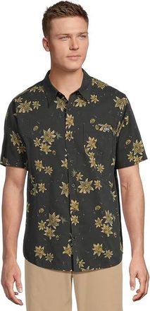 Salty Crew Session Short Sleeve Button Up Mens Clothing Phantom : 2XL, Cotton