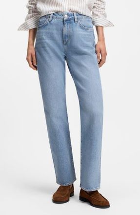 BOSS Parkway Slim Straight Leg Jeans in Medium Blue at Nordstrom, Size 30 X 30