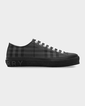 Burberry Men & apos;s Jack Check Nylon-Blend Low-Top Sneakers
