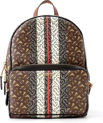 Burberry Brown Multi-Color Pvc Leather Backpack (Pre-Owned)