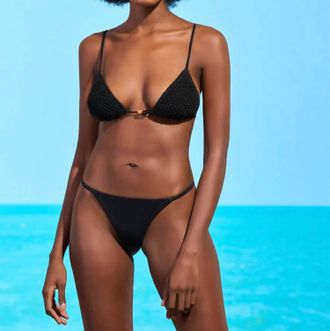 Maaji Zen Sliding Triangle Bikini Top In Midnight Black