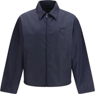 Prada Re-Nylon Jacket - Heren - Zomerjassen - Blauw - XL - Nylon - Jassen