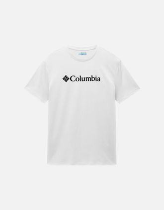 Columbia Mens Columbia Basic Large Chest Logo T-Shirt - White - Size: 42