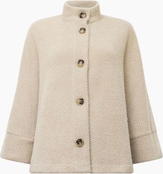 James Lakeland Womens Batwing Cream Jacket - Tan - Size: 10