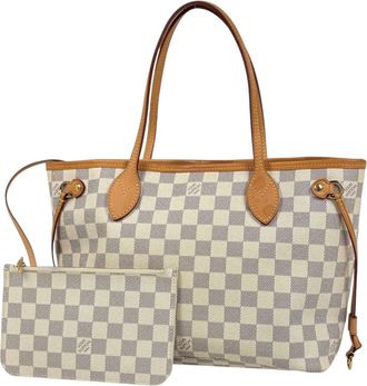 Louis Vuitton White Damier Azur Handbag Tote Bag (Pre-Owned)