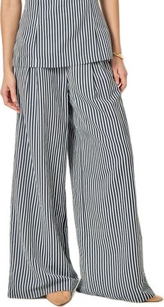 English Factory Stripe Wide Leg Pants in Blue Multi Combo at Nordstrom, Size Medium