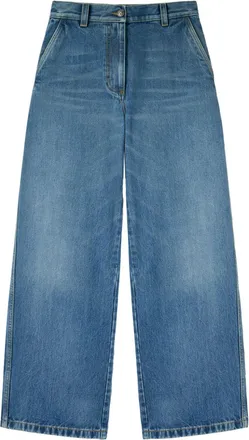 Palm Angels Bear In Mind jeans - women - Cotton/Acrylic/Polyester/Cotton - 28 - Blue