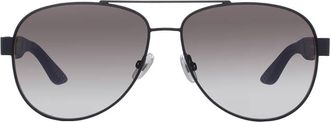 Ferragamo Ferragamo Grey Gradient Pilot Mens Sunglasses SF275SN 002 62