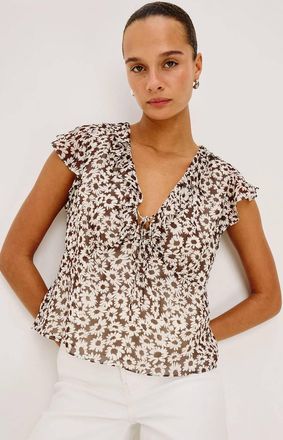 Rails Carmine Top In Espresso Daisy