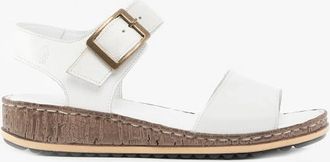 Hush Puppies Womens Hush Puppies ELLIE Womens Leather Sandals White - Size: 7
