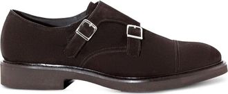 Doucal's Monks in pelle scamosciata con doppia fibbia - Marrone