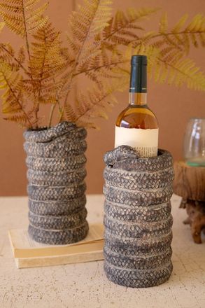 Kalalou Clay Snake Wine Cooler