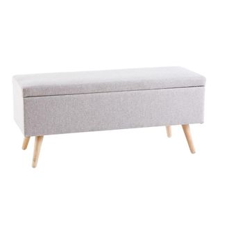 Maisons du monde Banco ba&uacute;l vintage gris y hevea
