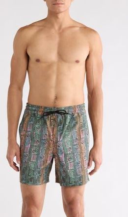 Billabong Steezier Swim Trunks in Black Multi at Nordstrom Rack, Size X-Large