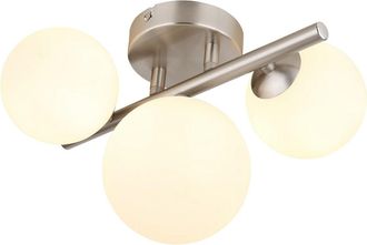 Globo Lighting Plaf&oacute;n - Riha - N&iacute;quel - Vidrio Metal - L&aacute;mpara De Vidrio - Globo