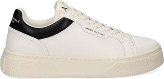 A|X Armani Exchange logo-print leather sneakers - men - Fabric/Rubber/Leather/Fabric - 10 - White