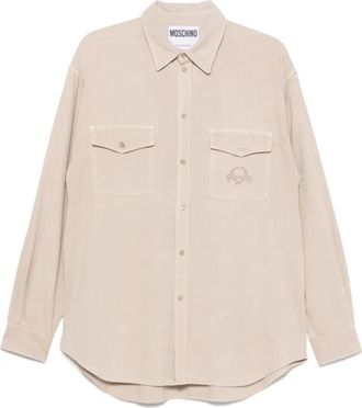 Moschino Casual Shirts - Heren - Casual Overhemden - Beige - XL - Overhemden