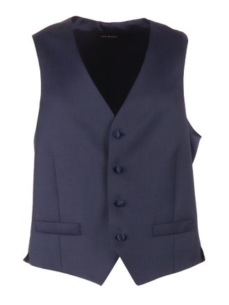 Lubiam Virgin Wool Satin Tailored Vest