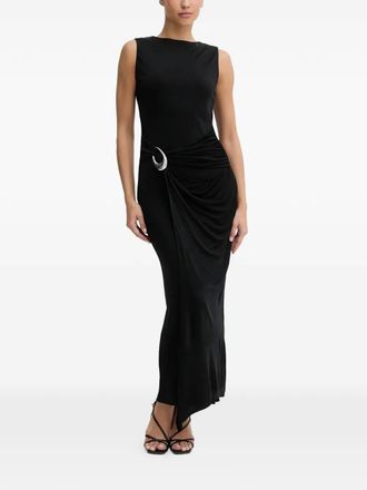 HUGO BOSS Nastasiel ring-detail maxi dress - Nero