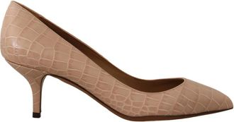 Dolce & Gabbana Heels Pumps - Dames - Pumps - Beige - 36 1/2 EU - Leer - Schoenen