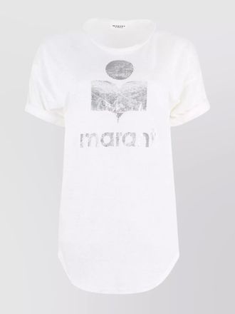 Isabel Marant linen logo print t shirt