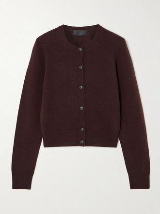 Nili Lotan Cardigan In Cashmere March - Bordeaux